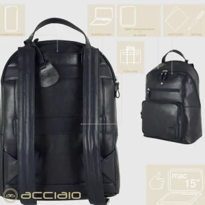 Zaino porta pc in pelle Carnaby St. 15" Blu