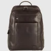 Zaino porta pc in pelle Manchester 15" Marrone