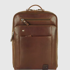 Zaino porta pc piccolo in pelle Brighton 13" Castagno
