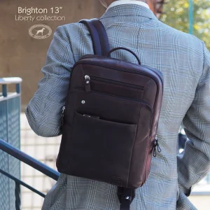 Zaino porta pc piccolo in pelle Brighton 13