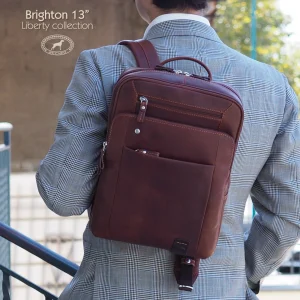 Zaino porta pc piccolo in pelle Brighton 13