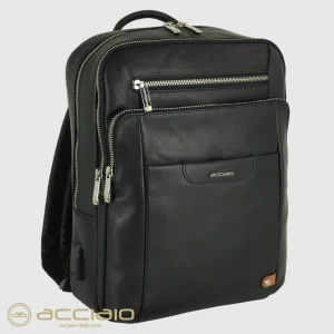 Zaino porta pc piccolo Zip 13" pelle Nero