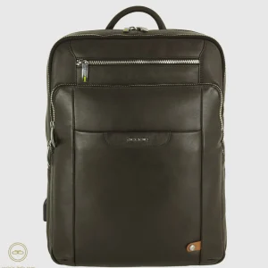 Zaino porta pc Zip 15" pelle Marrone/Moka