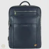 Zaino porta pc Zip 15" pelle Blu