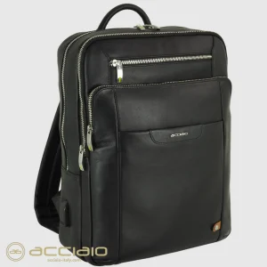 Zaino porta pc Zip 15" pelle Nero