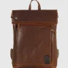 Zaino Roll-top in pelle Oxford St. 13" Castagno