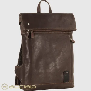 Zaino Roll-top in pelle Oxford St. 13" Marrone